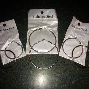 Set of Stainless Steel Hoops